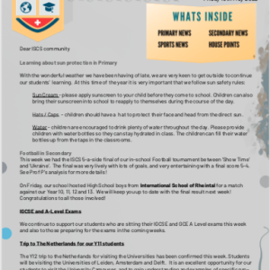 ISCS NEWSLETTER 13th May