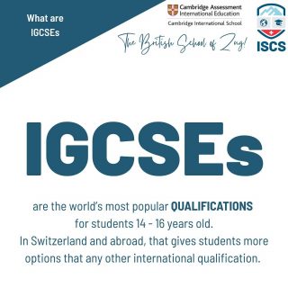 IGCSEs give students more options than any other international qualifications. Combine this with the “ISCS difference”: small classes, tailored teaching and carefully designed extra-curriculum programme, our students are set for success in Switzerland and abroad. 

Scroll across to read more!

#IGCSEs #alevels #gymnasium #internationalschool #internationalstudents #zug #zugcity #cham #hünenberg #steinhausen #baar #cambridgeschool #cambridgeschools #expatsinzug #expatsinswitzerland #privategymnasium #privategymi #schweiz #gymnasiumschweiz
